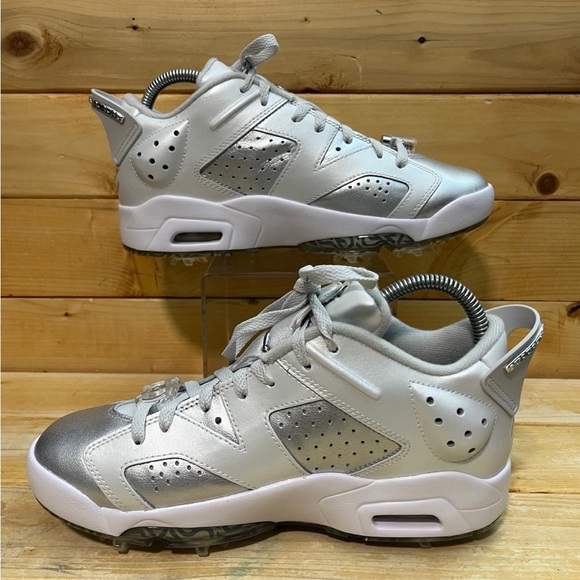 MEN'S AIR JORDAN 6 RETRO LOW GOLF 'GIFT GIVING PACK' CLEATS FD6719-001 SIZE 7.5 - Picture 2 of 8